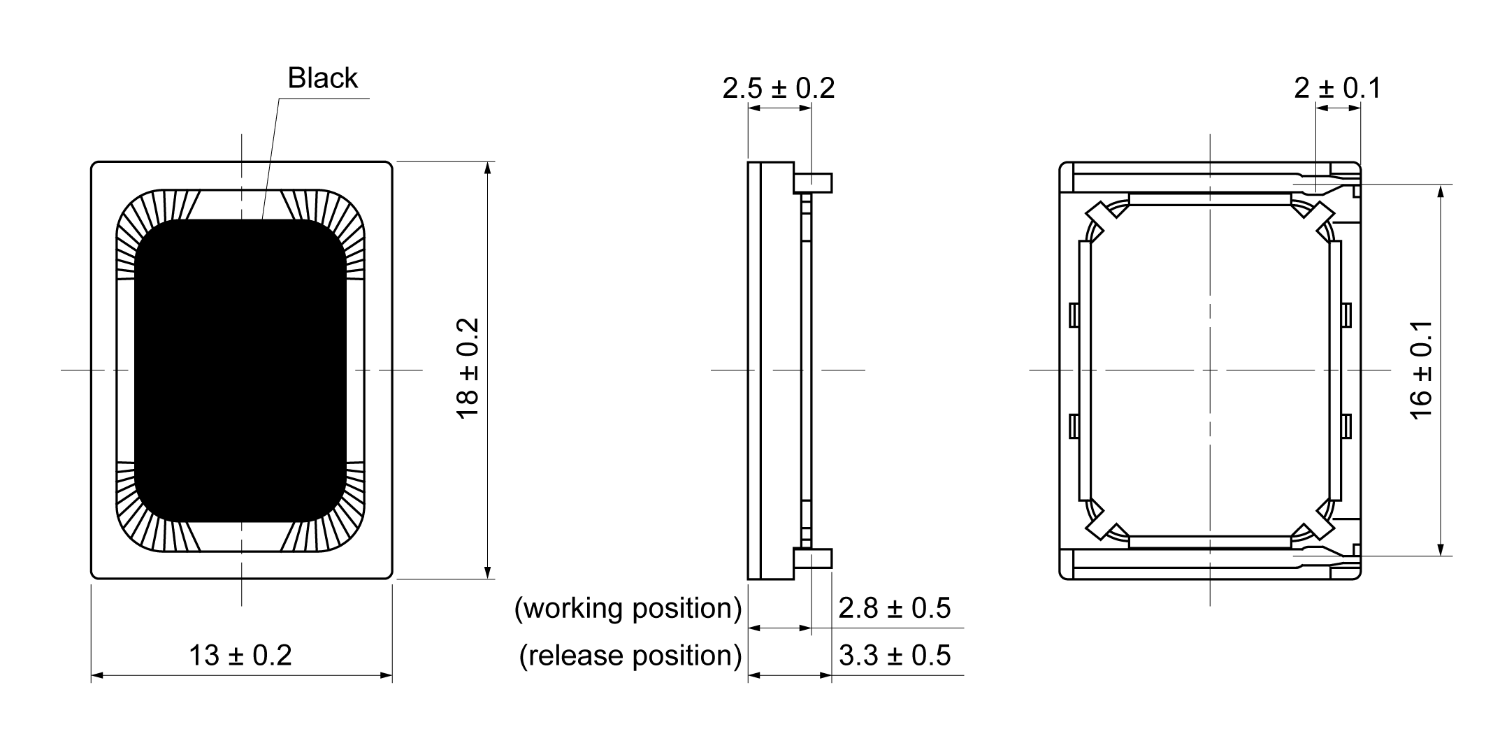 OSR1813E-2.5TB0.7W8A-R Mechanical Drawing